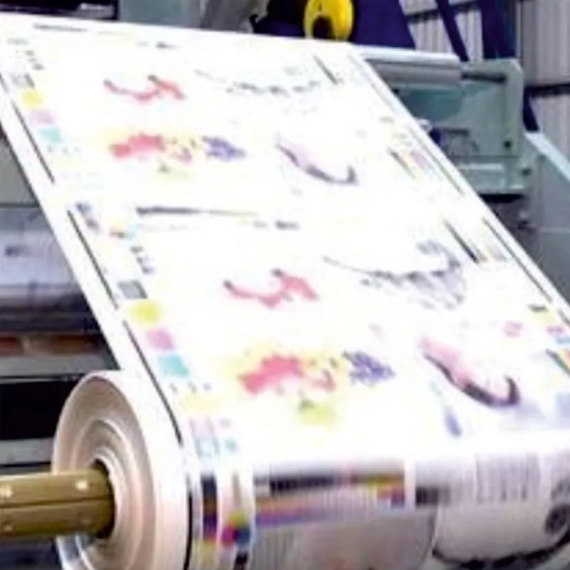 Flexo printing machine for flexible packaging films