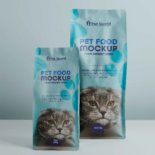 Pet food packaging pouches